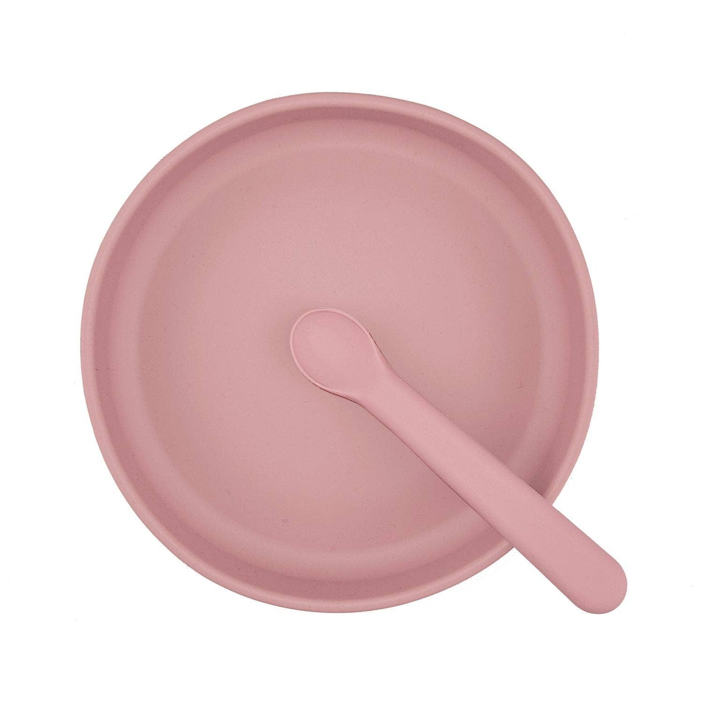 Plate and Spoon Silicone Pale Mauve