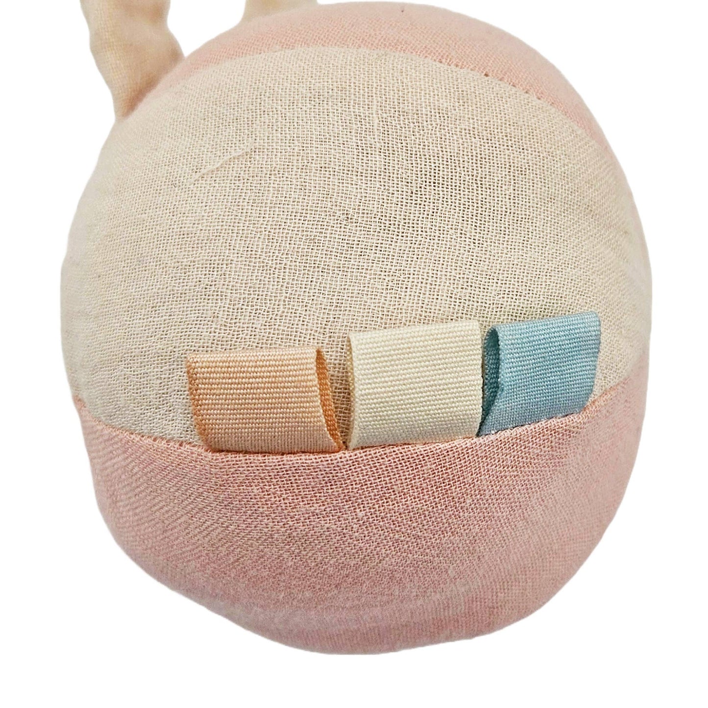 Organic Soft Rattle Ball Rabbit Sandshell