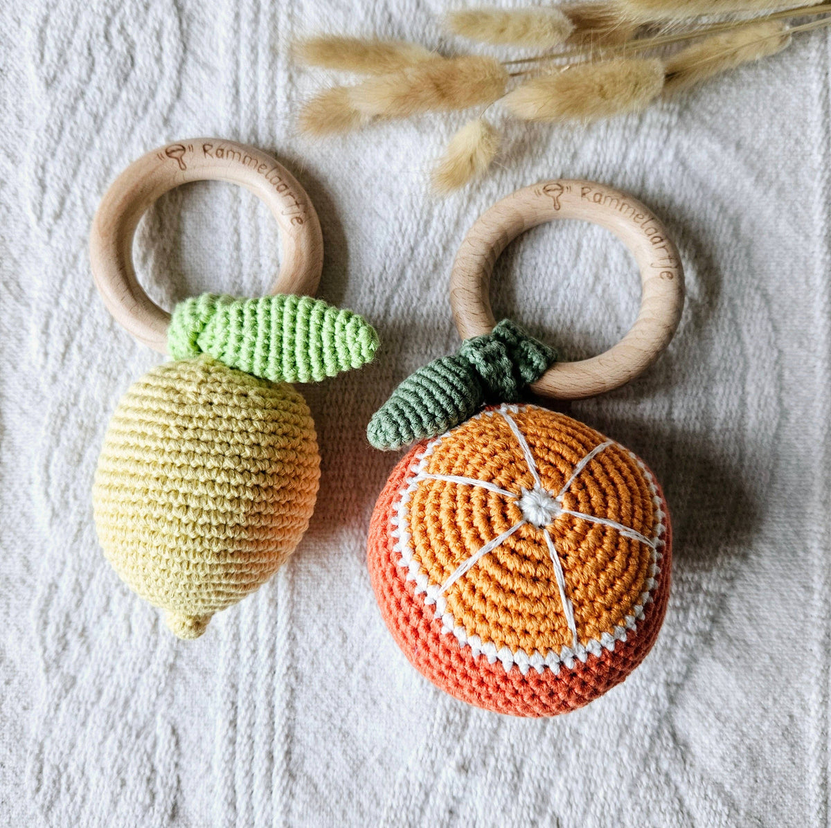 Handmade crochet rattle Orange - Orange