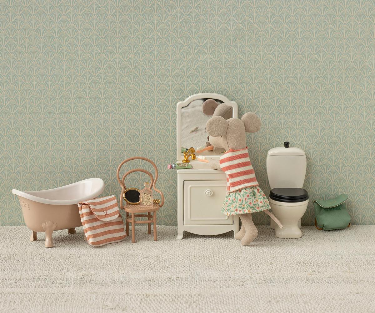 Maileg Vintage Chair, Mouse – Dark Powder