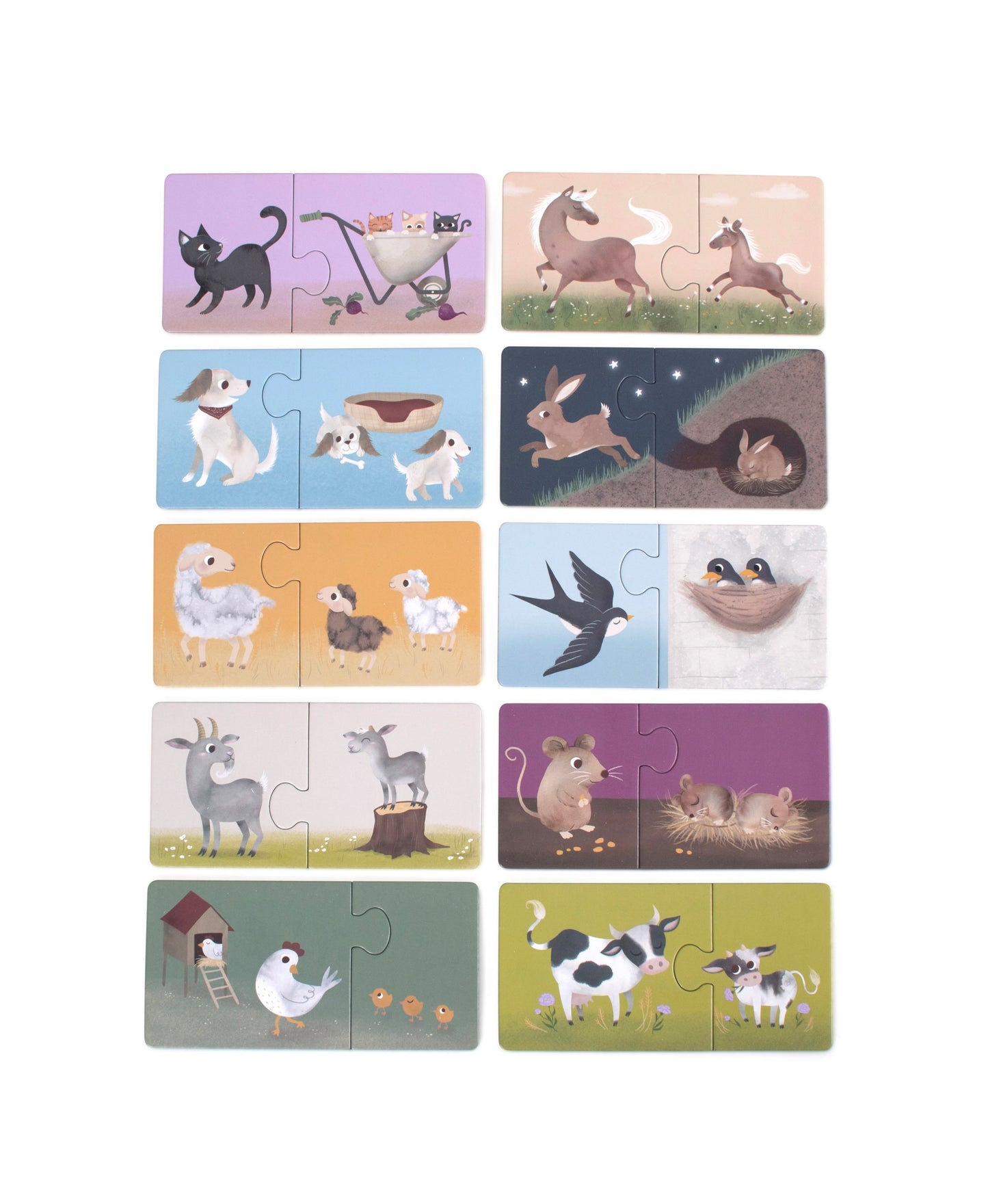 Filibabba Parent & Baby Puzzle - Farm