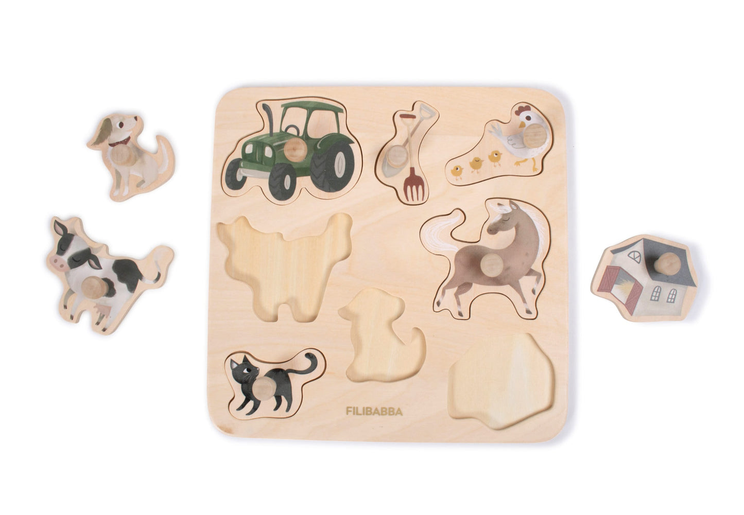 Filibabba Wooden puzzle - Magic Farm