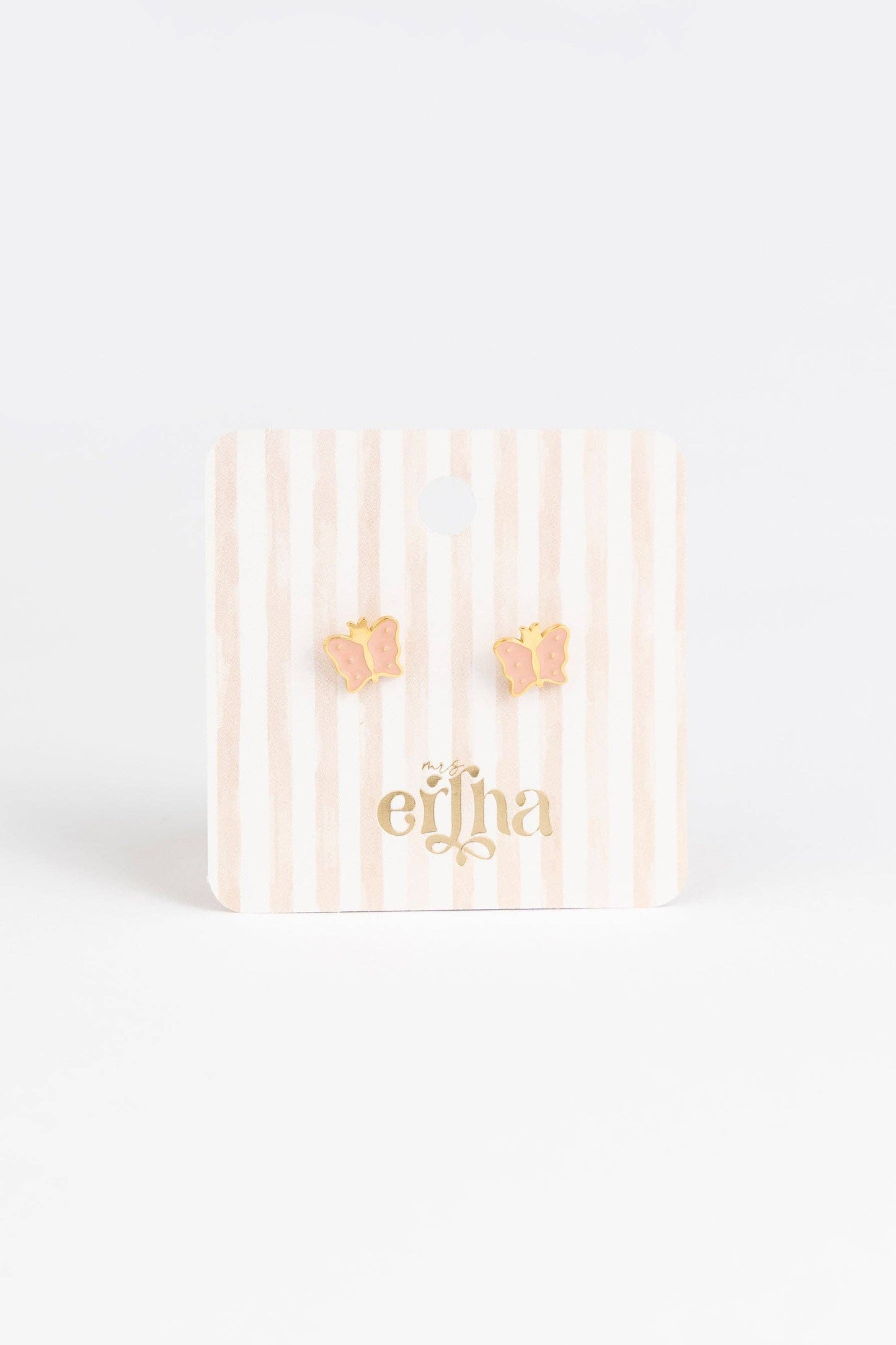 Mrs Ertha auskari (apzeltīti) - Butterfly Kiss