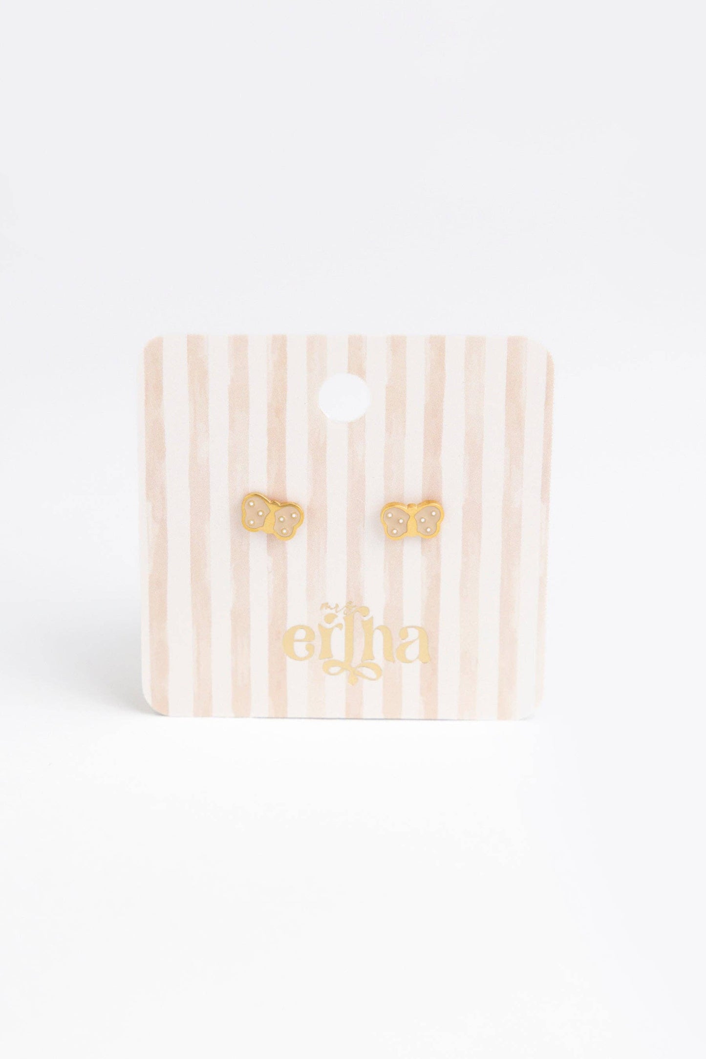 Mrs Ertha auskari (apzeltīti) - Mini Butterfly