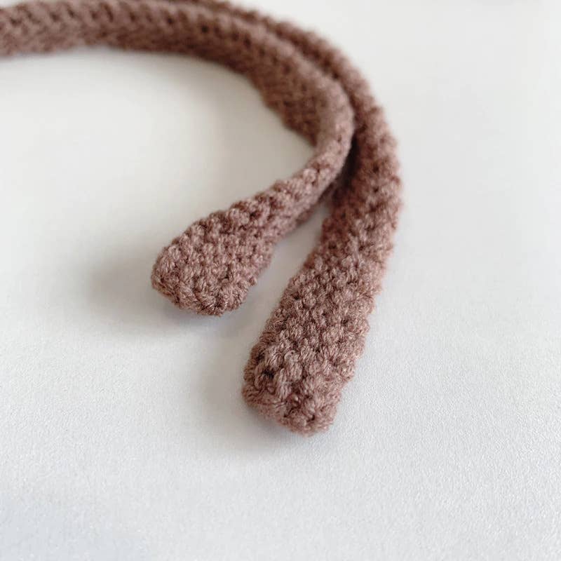 Annie & Charles® baby tie hat: Brown 6-18months