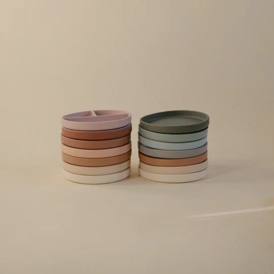 Mushie Silicone Divided Plate - Ivory