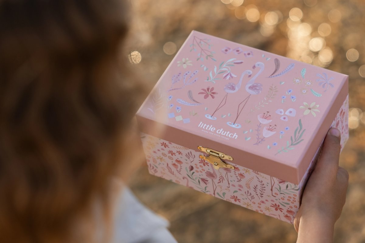 Little Dutch Jewellery Box with Music ´Safari Friends Flamingo