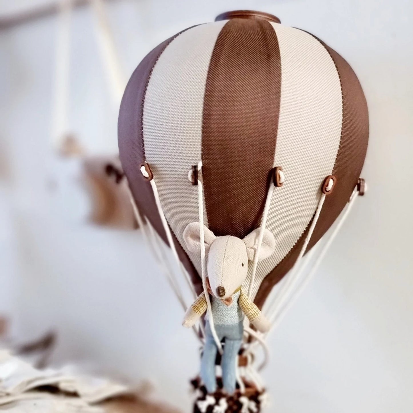 Decorative Hot Air Balloon - Chocolate/ Beige