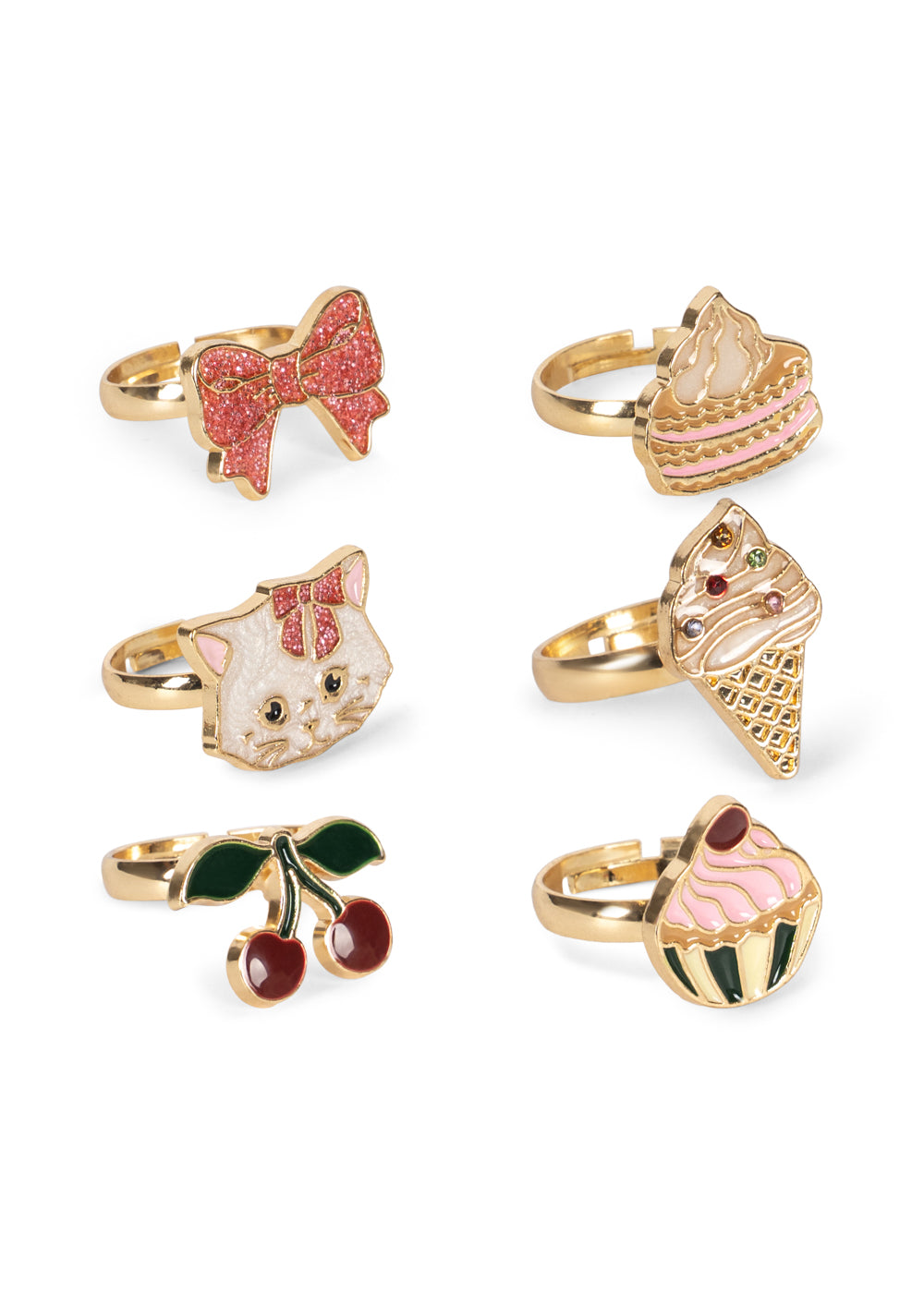 Konges Slojd KITTY SWEETS RING SET 6 PCS