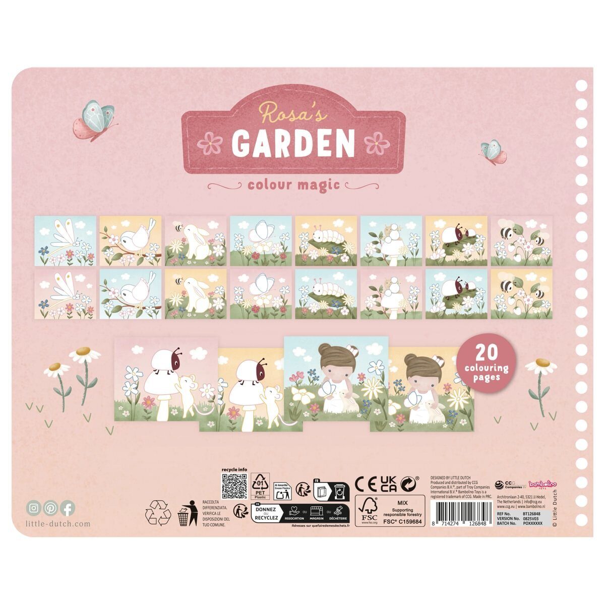 Little Dutch Book with Scissor ´Rosa & Friends masks´