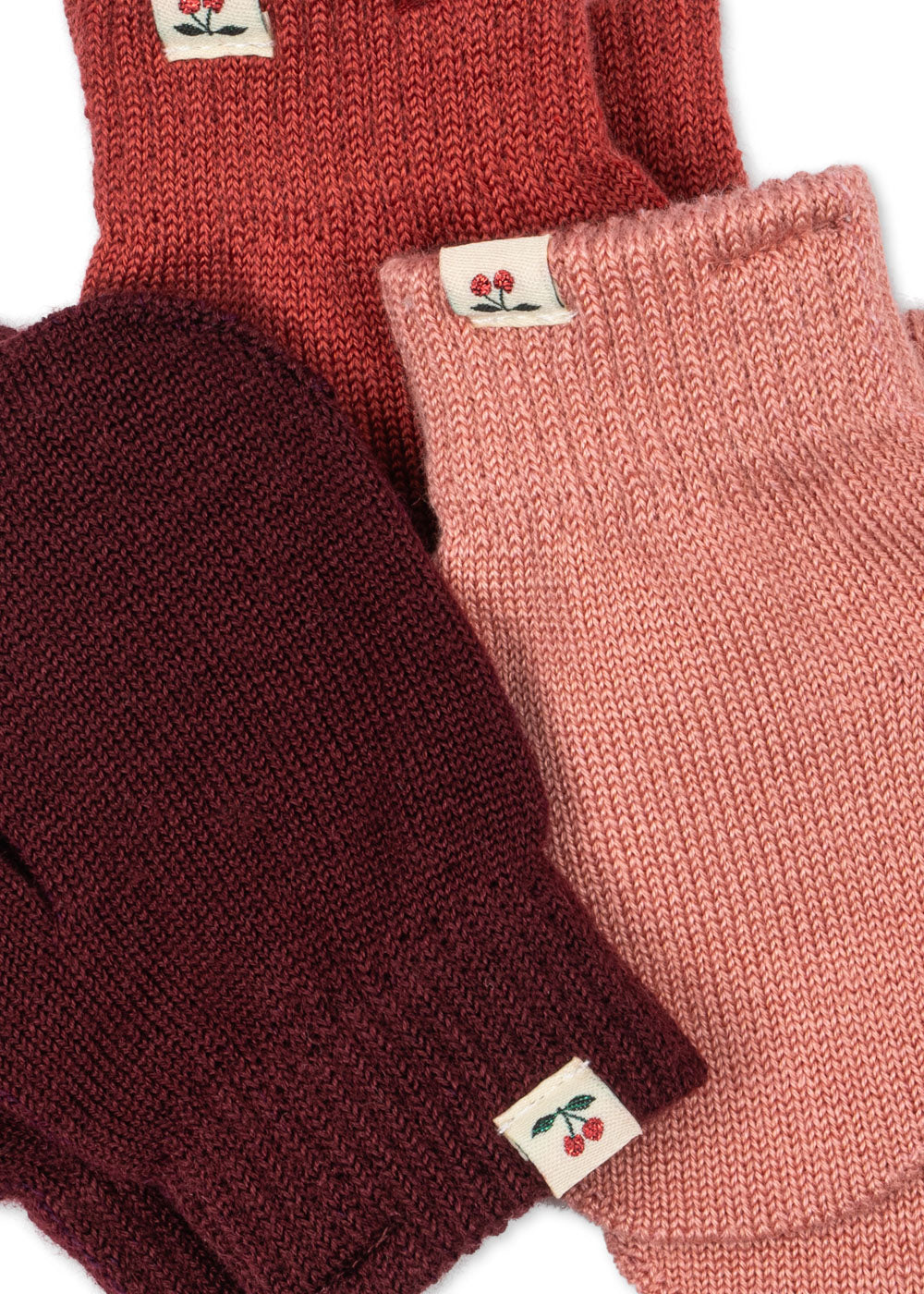 Konges Slojd 3 PACK FILLA MITTENS Rose mix 1-3Y