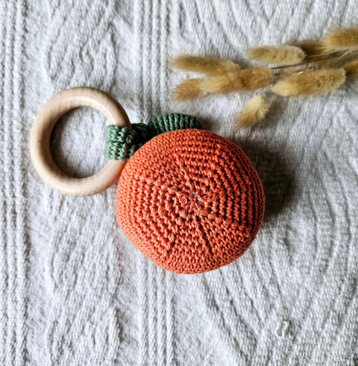 Handmade crochet rattle Orange - Orange