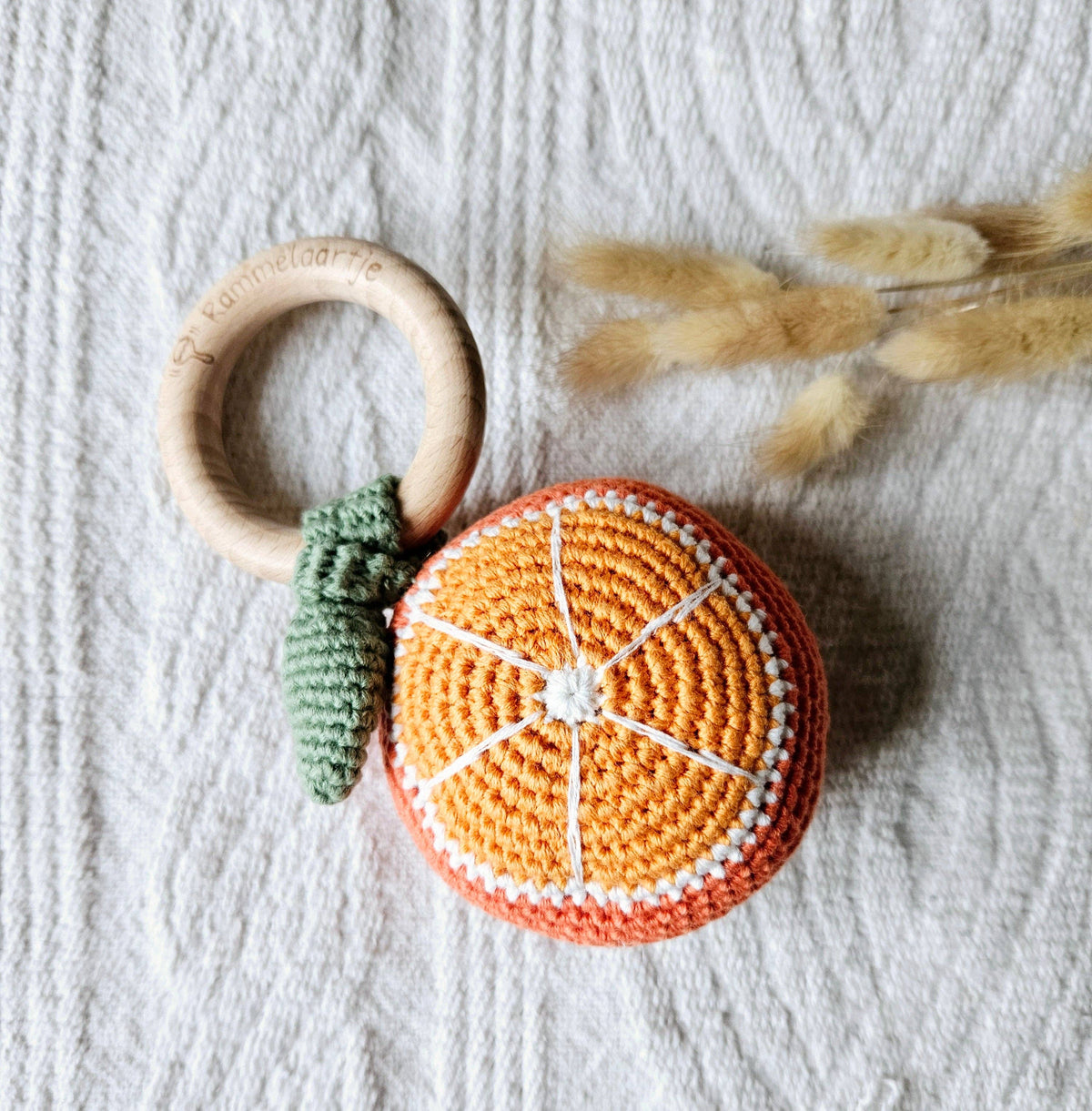Handmade crochet rattle Orange - Orange