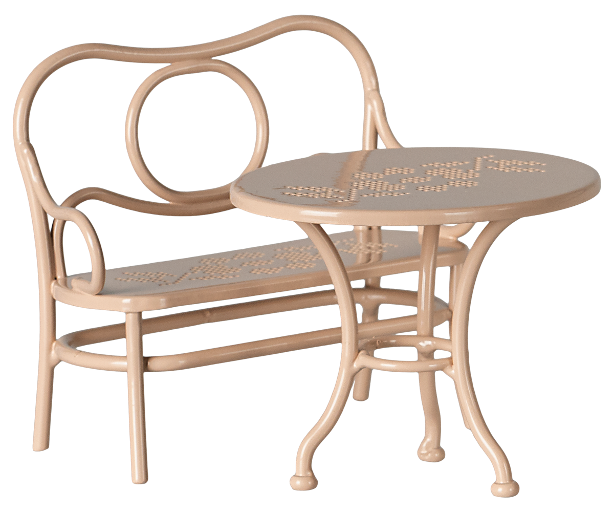 Maileg Café Set, Mouse, Big – Pale Pink
