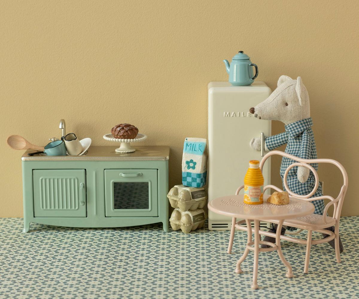 Maileg Café Set, Mouse, Big – Pale Pink