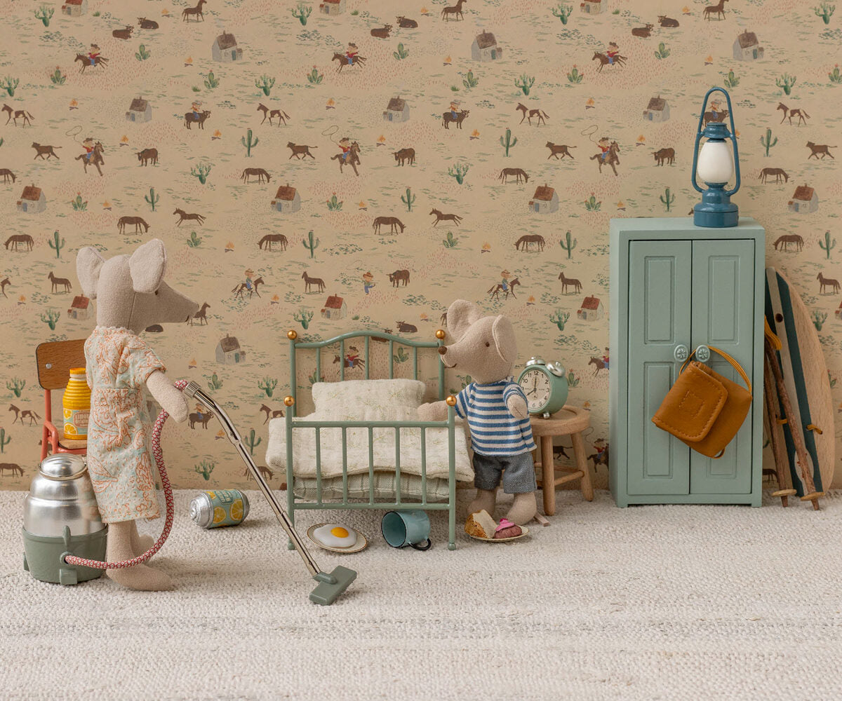 Vintage single bed, Mouse - Mint- Maileg