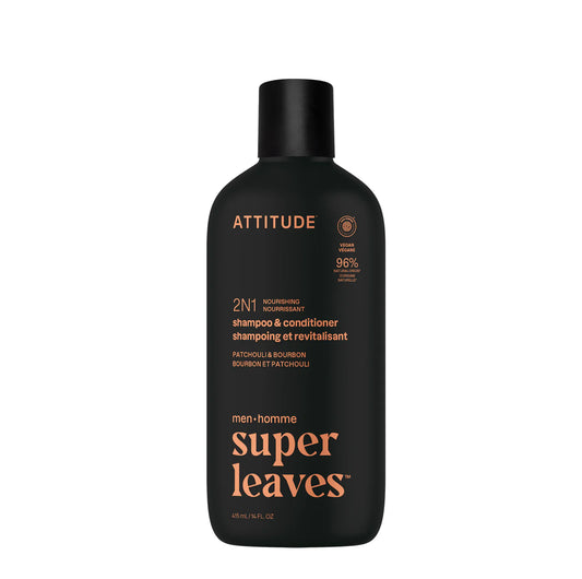 Attitude 2-in-1 Men Shampoo & Conditioner - Patchouli & Bourbon