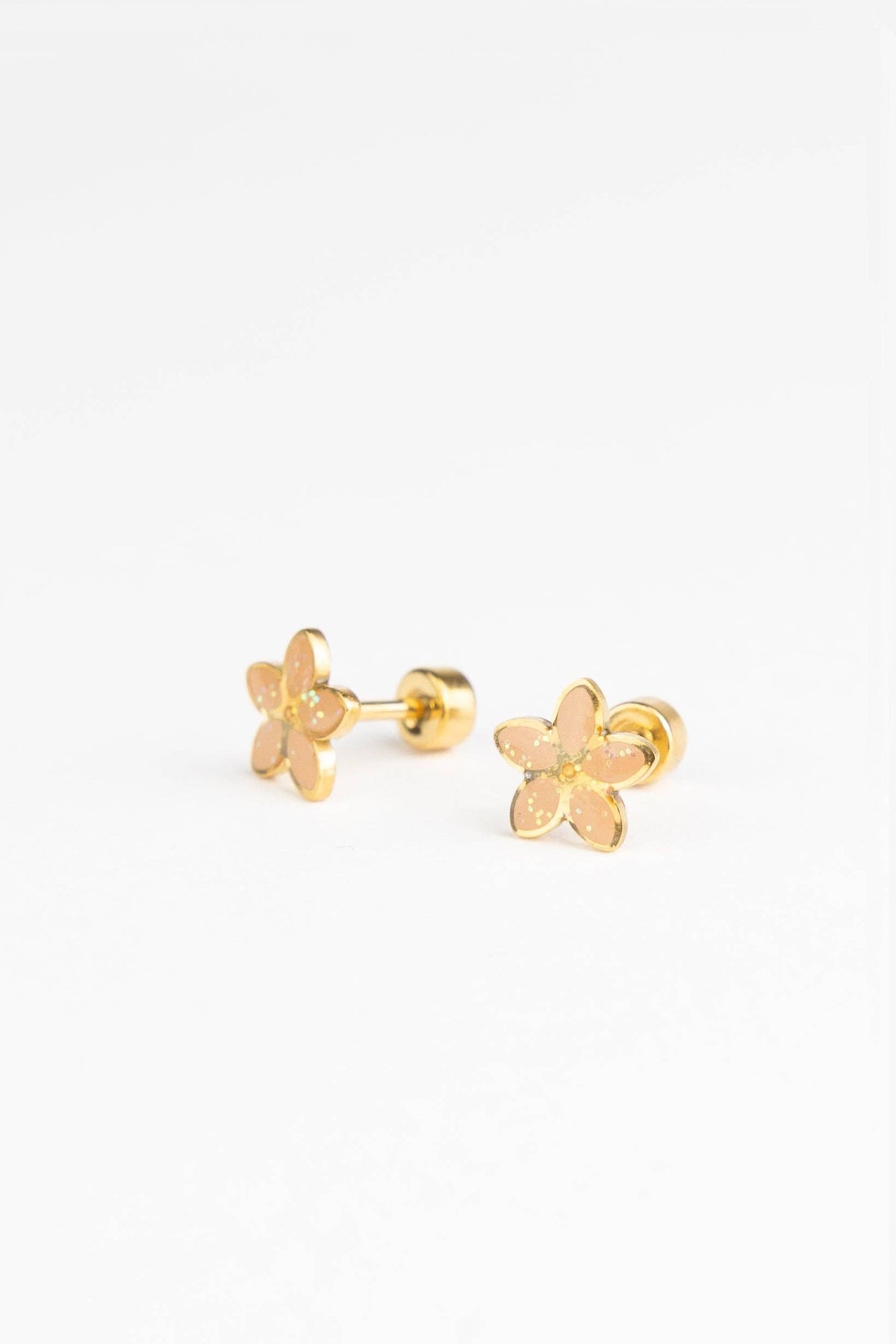 Studs Earrings - Golden Flora