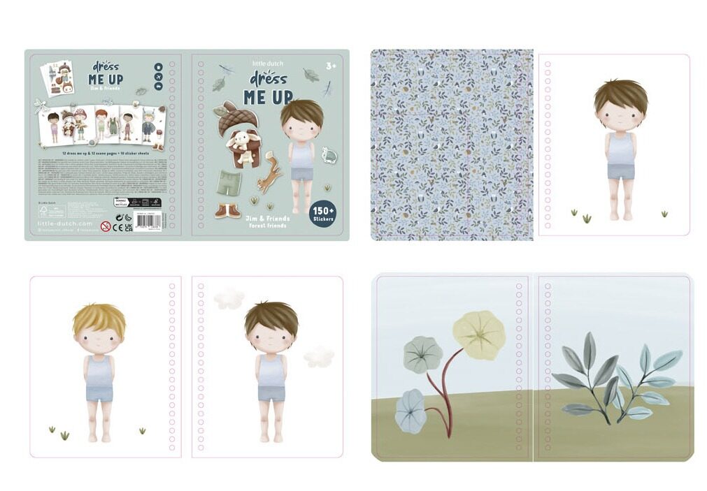 Little Dutch Dress me up book Jim & Forest Friends