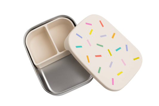 STAINLESS STEEL LUNCHBOX with compartments for KIDS Confetti