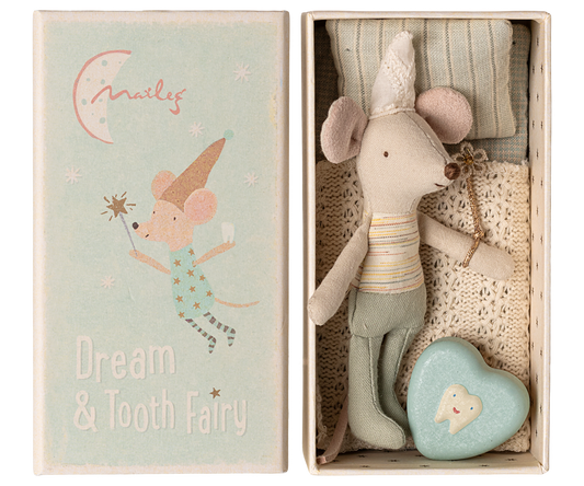 Maileg Tooth Fairy Mouse, Little Brother in Matchbox