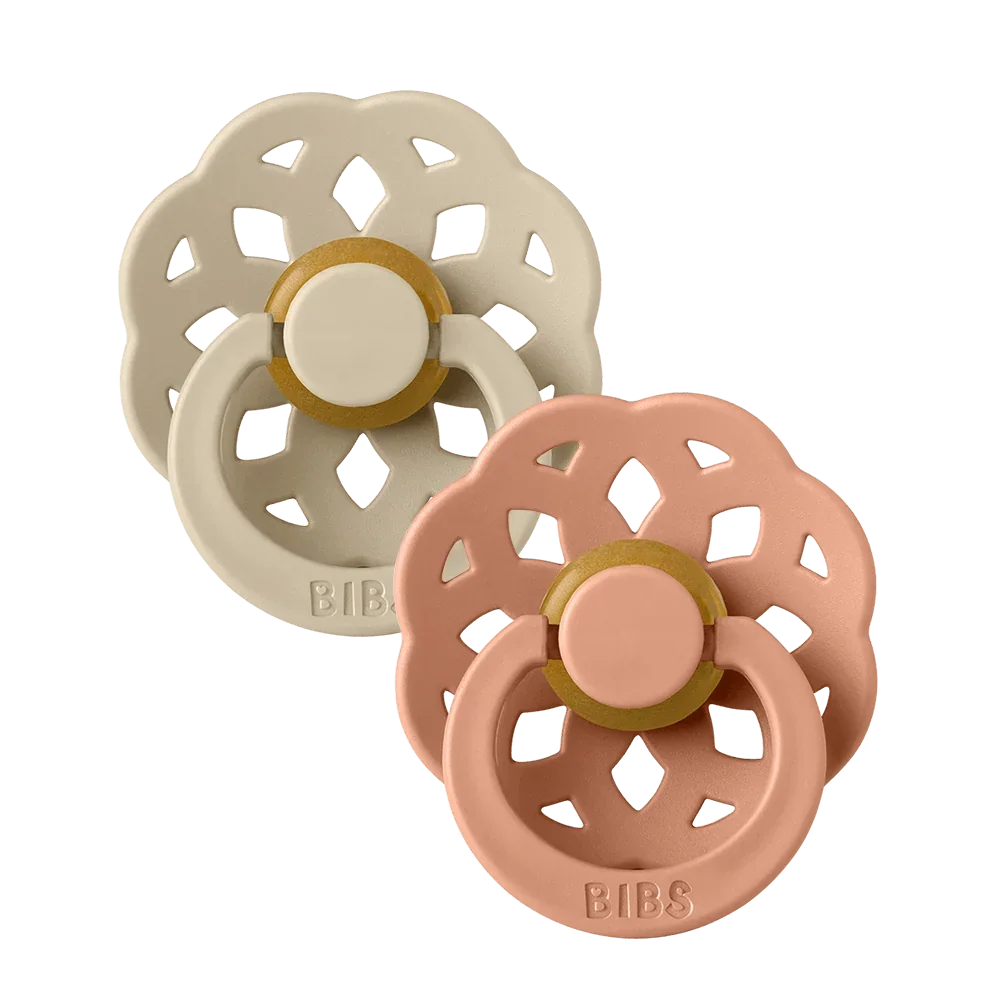 BIBS Boheme Pacifiers 2pcs - Vanilla/Peach