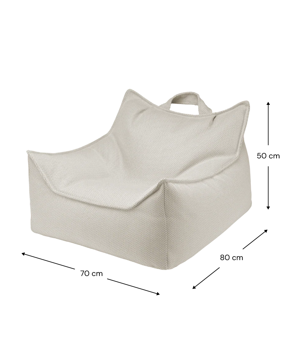 Outdoor Beanbag Chair & Ottoman Set