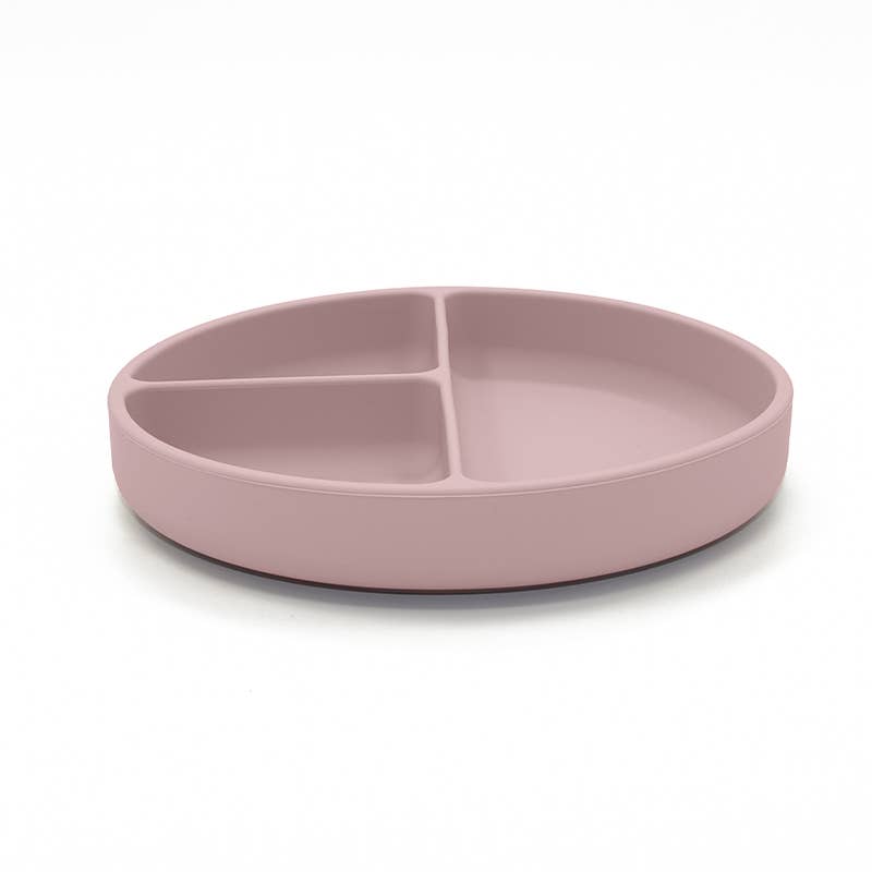 Plate Divided Silicone Pale Mauve