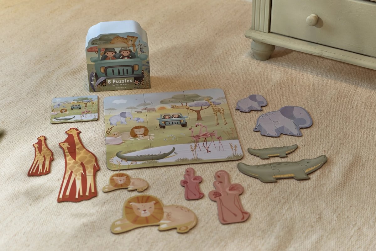 Little Dutch puzzle 6-1 Safari friends FSC