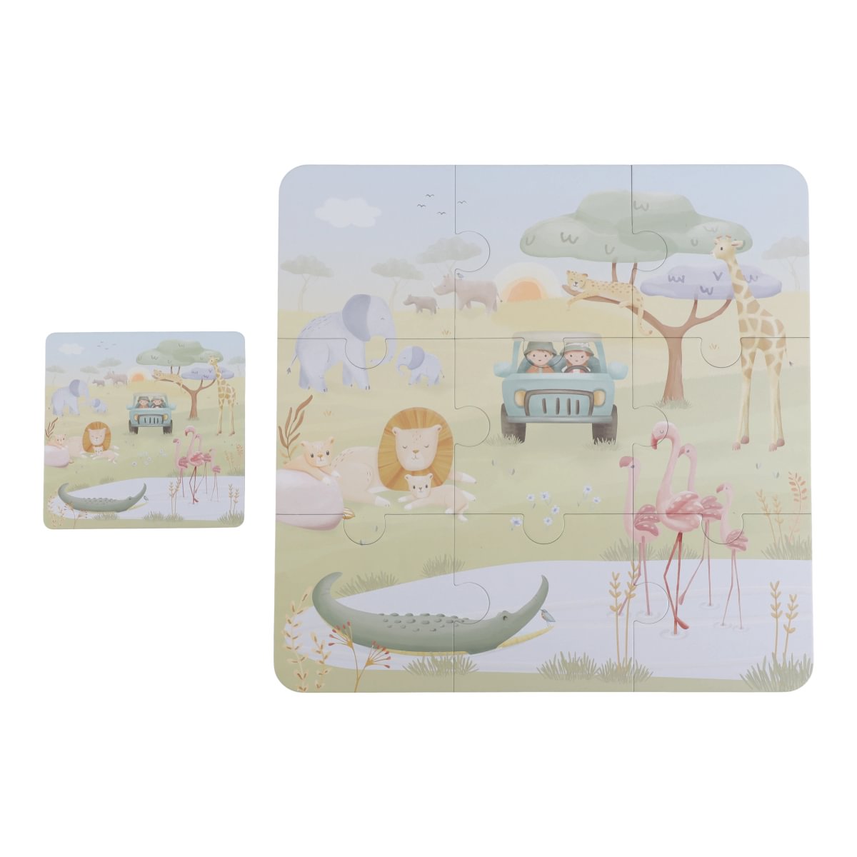 Little Dutch puzzle 6-1 Safari friends FSC