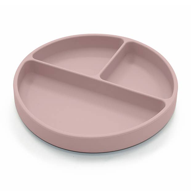 Plate Divided Silicone Pale Mauve