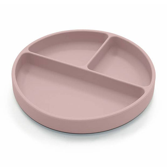 Plate Divided Silicone Pale Mauve
