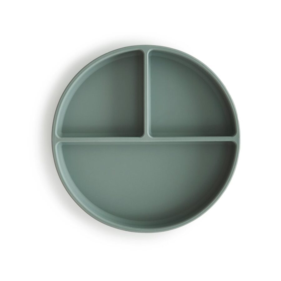 Mushie Silicone Divided Plate - Cambridge Blue