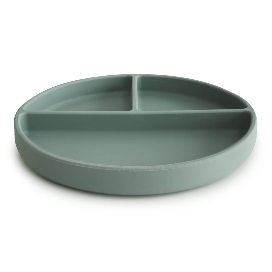 Mushie Silicone Divided Plate - Cambridge Blue