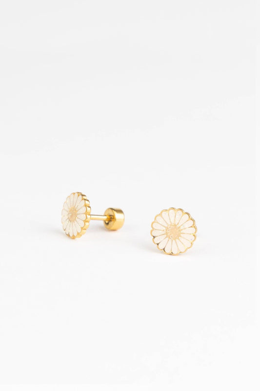Studs Earrings - Golden Daisy