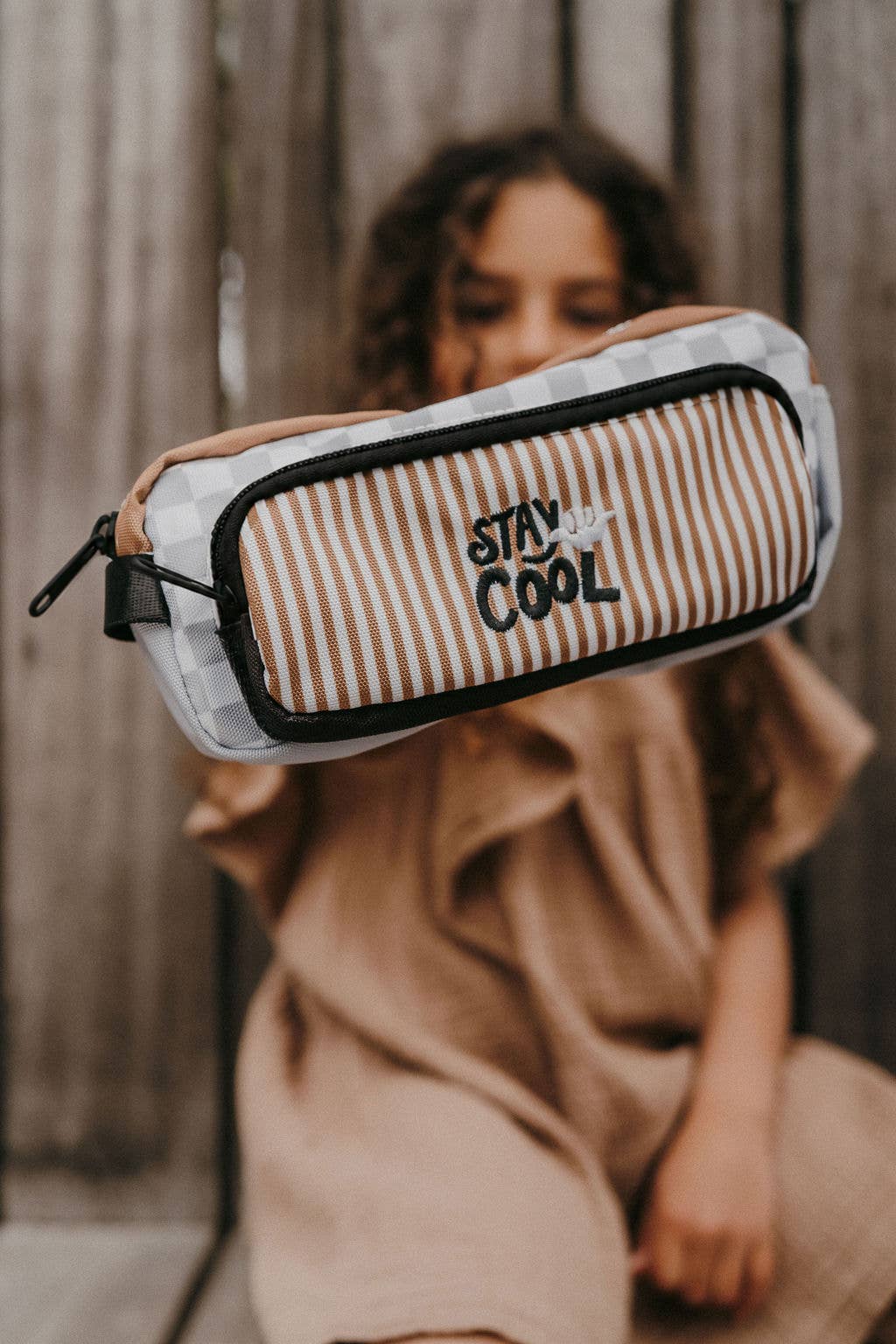 Lina school pencil case - Checkerboard