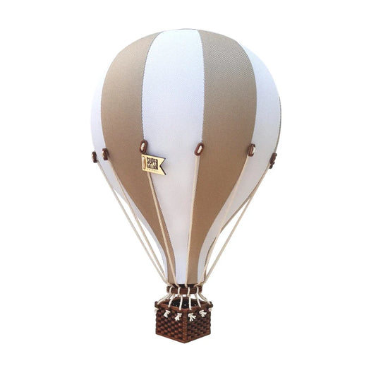 Decorative Hot Air Balloon - Light Brown/White