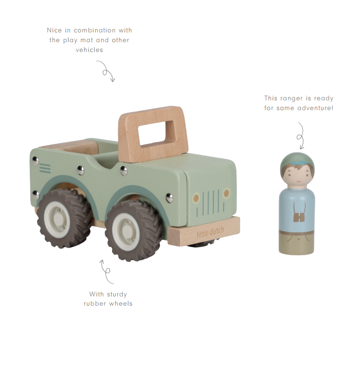 Little Dutch Wooden Safari Car FSC