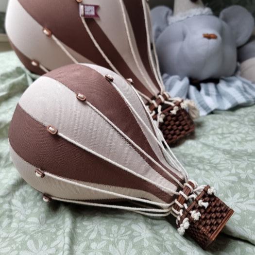 Decorative Hot Air Balloon - Chocolate/ Beige