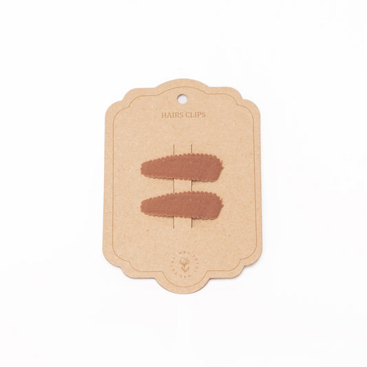 Hair Clips Organic Cotton - Rusted