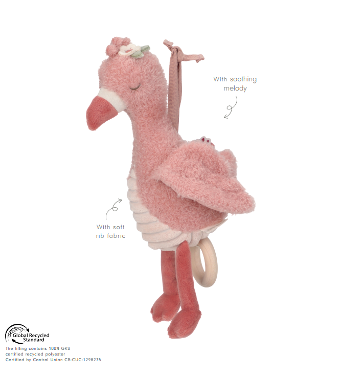 Little Dutch muzikālā rotaļlieta Flamingo “Safari Friends” GRS