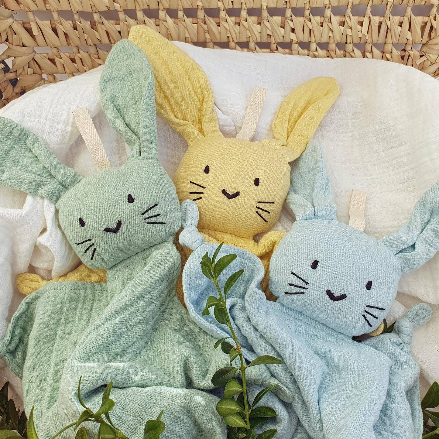 Organic Cuddly Rabbit Ice Blue