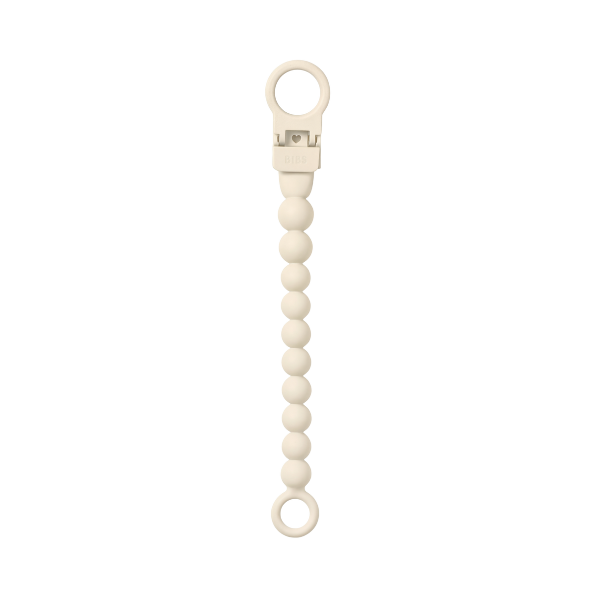BIBS Pacifier Clip Beaded - Ivory