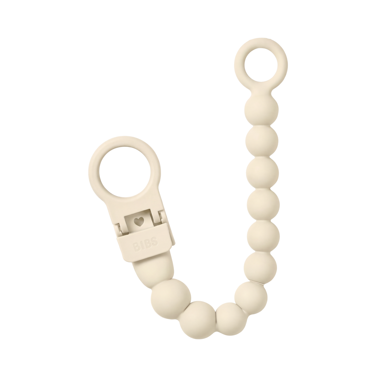 BIBS Pacifier Clip Beaded - Ivory