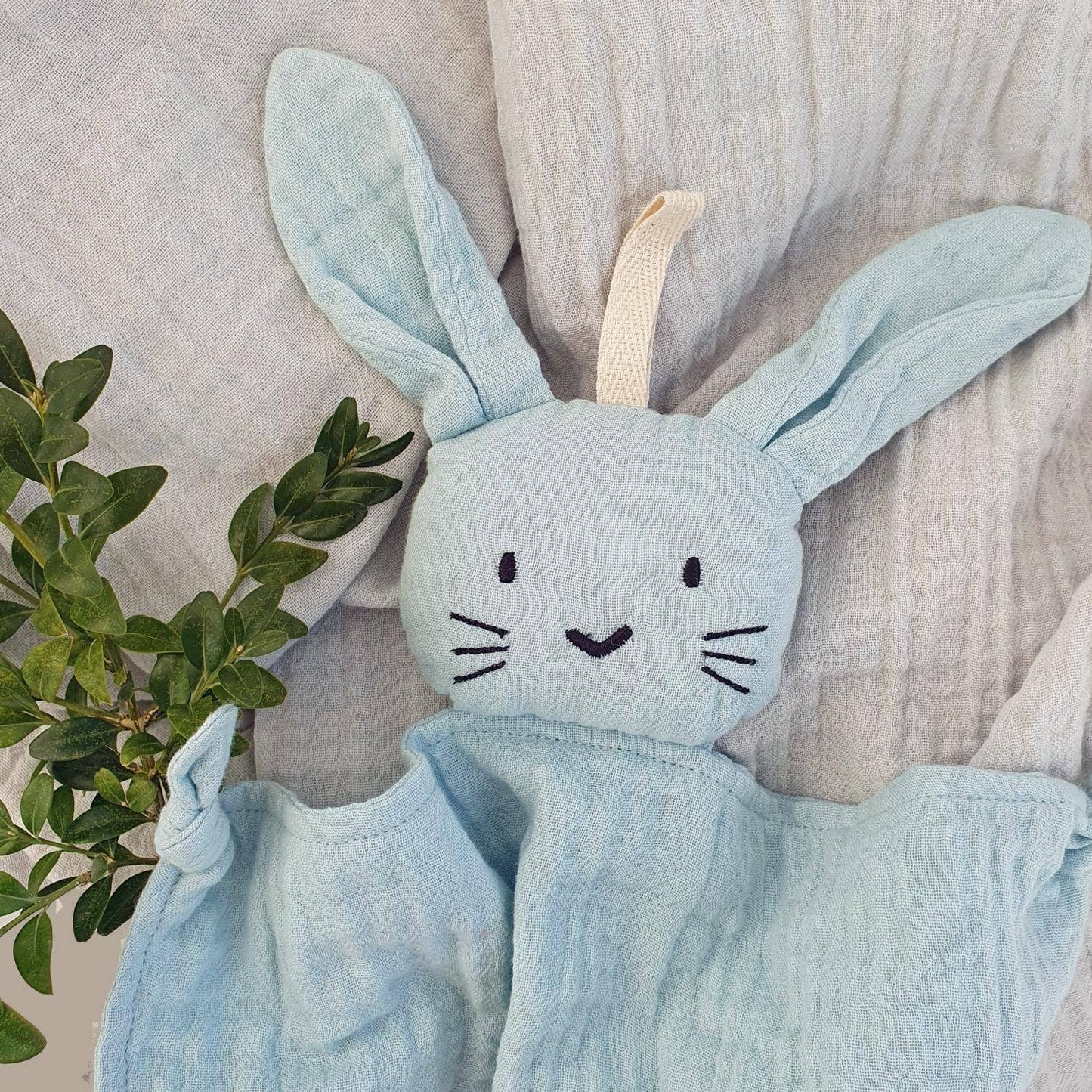 Organic Cuddly Rabbit Ice Blue