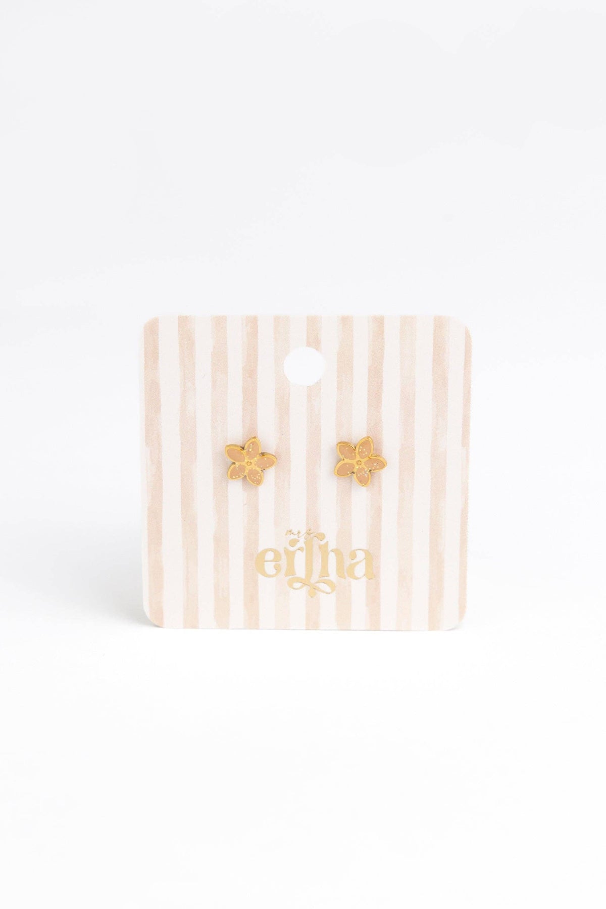 Studs Earrings - Golden Flora