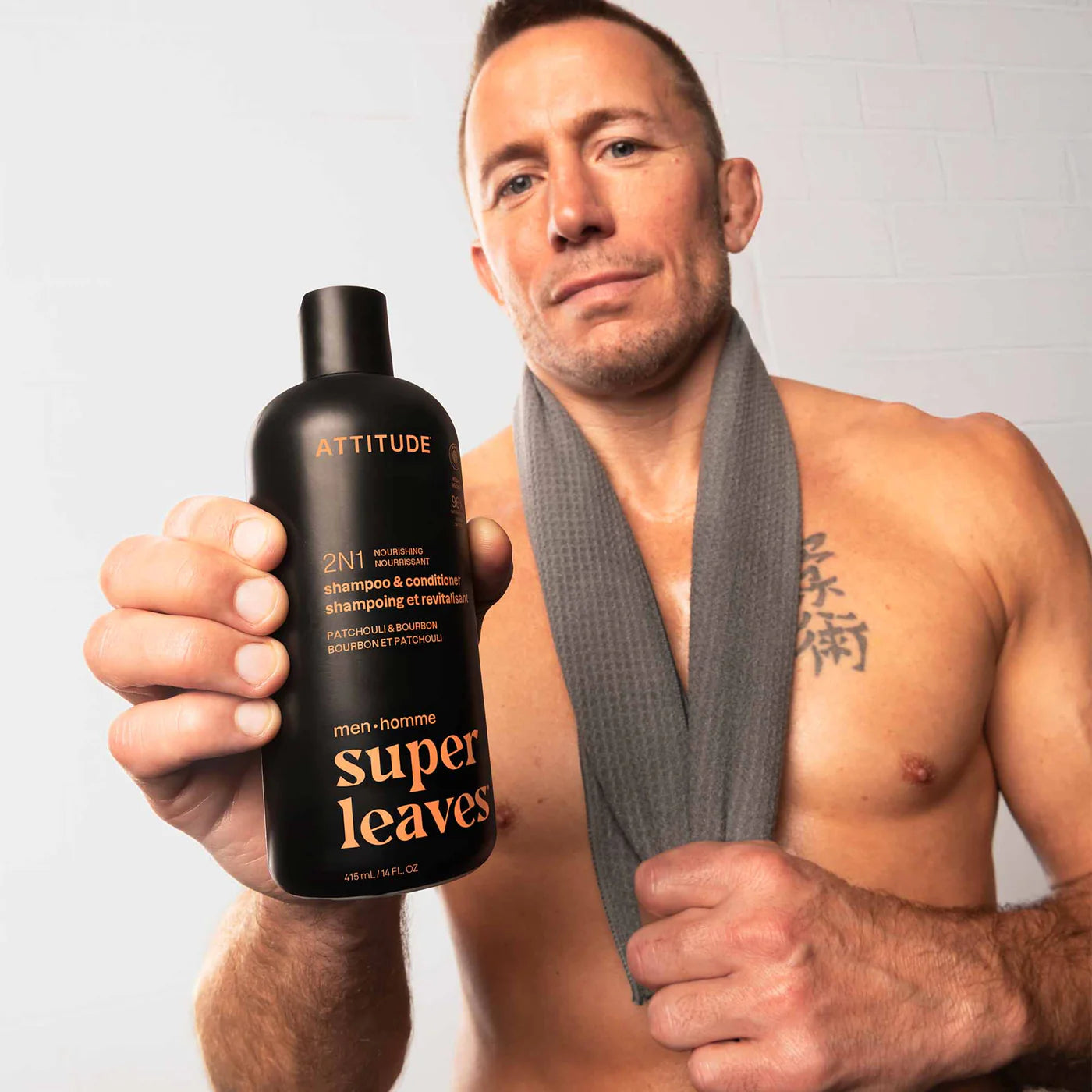 Attitude 2-in-1 Men Shampoo & Conditioner - Patchouli & Bourbon