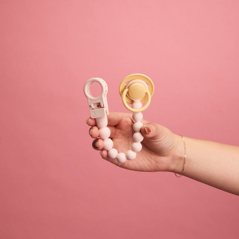 BIBS Pacifier Clip Beaded - Ivory