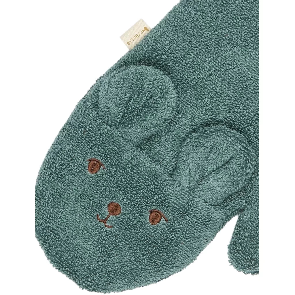 BATH MITTS - 2 PACK - BEAR AND BUNNY wood trush
