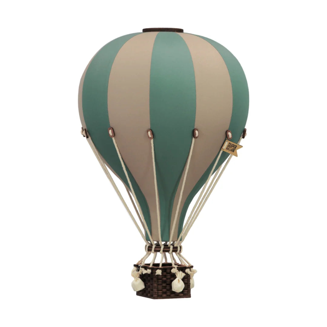 Decorative Hot Air Balloon - Pastel green, beige